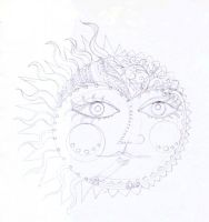 Sun and Moon face